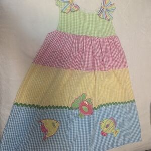 Rare Editions Multicolor Gingham Dress